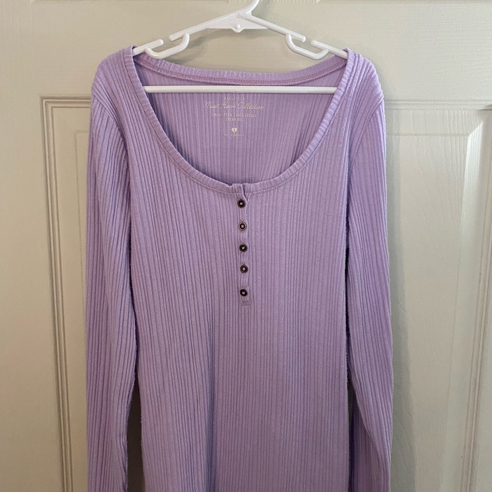 Hollister Light Purple Long Sleeve